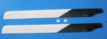 The blades are ideal for your Raptor 50 or your t-rex 600 mm Pales principales Fibre de verre Noire et blanc Helicopt